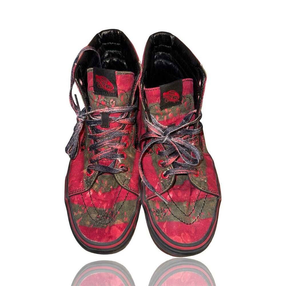 Vans Sk8-Hi 'Nightmare on Elm Street' Freddy Krueger Sneakers 8.5 Men’s: GUC